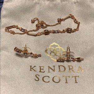 Kendra Scott earrings and bracelet